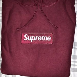 2008 Supreme Wine Box Logo Hoodie
